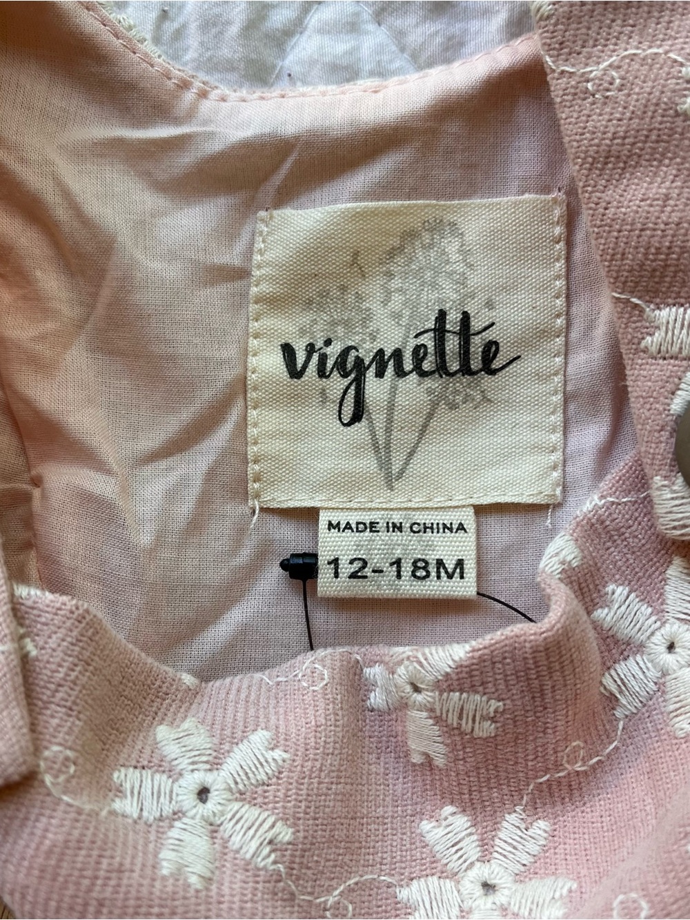 Pink Floral Embroidered Ruffle Strap Dress - Picture 2 of 3